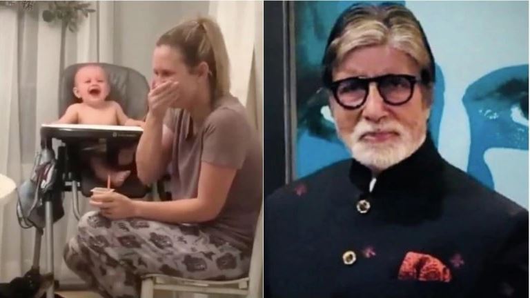 Amitabh Bachchan shares adorable video of baby laughing