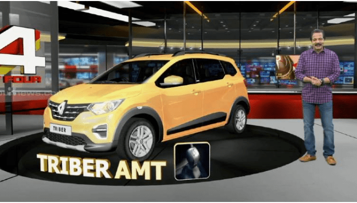 Renault Triber launch in Kerala through 24 news Augmented Reality