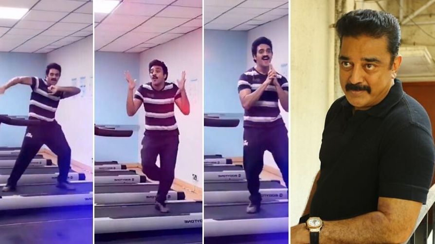 Actor Ashwin dance on treadmill Like Kamal Haasan viral video