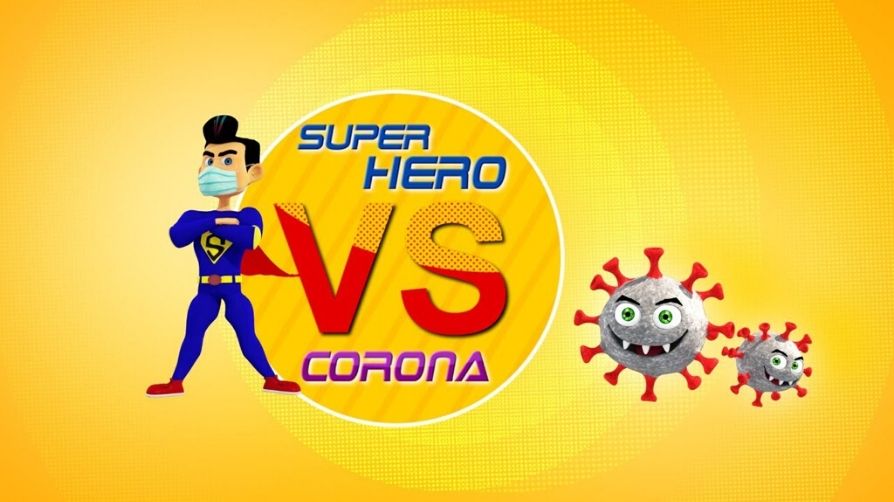 Superhero Escape from Corona covid awareness video