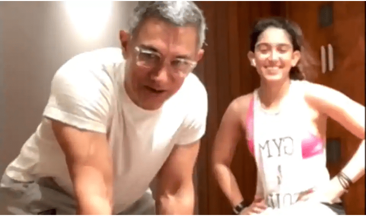 Aamir Khan crashes daughter Ira's workout video viral