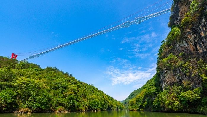 Longest Glass Bridge in the World, Lianjiang River, China