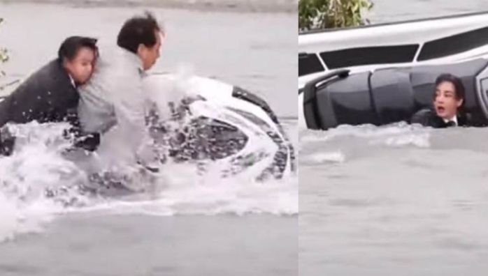 Jackie Chan nearly drowns, Vanguard movie set accident