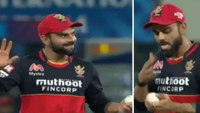 Virat Kohli forgets no saliva in ball rule