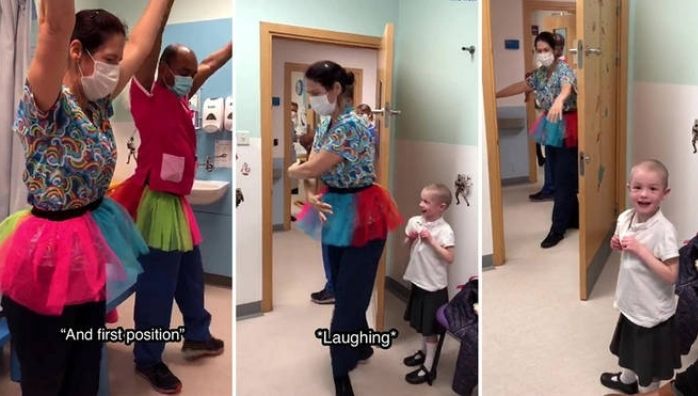 Hospital staff performs ballet for 5-year-old battling cancer