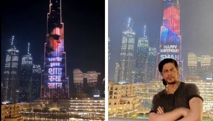 Shahrukh Khan birthday wishes in Burj Khalifa