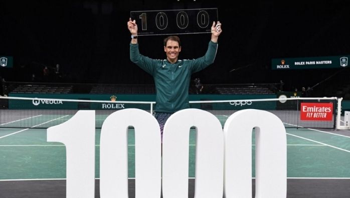 Rafael Nadal became 4th player to win 1000 matches