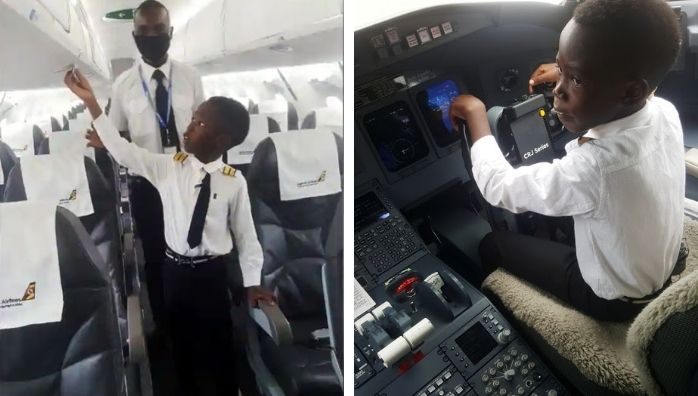 Seven-year-old Uganda boy became co- pilot