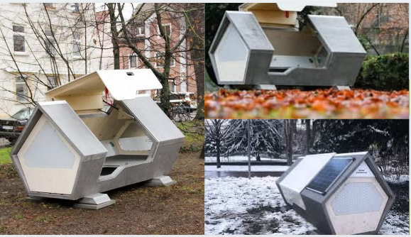 Sleep pods to shelter homeless people in the winter