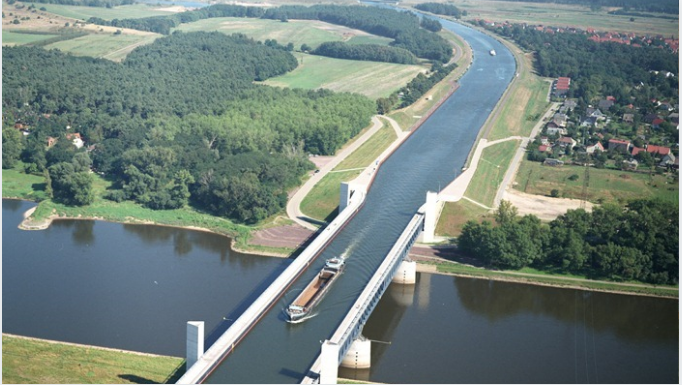 Magdeburg Water Bridge in Germany