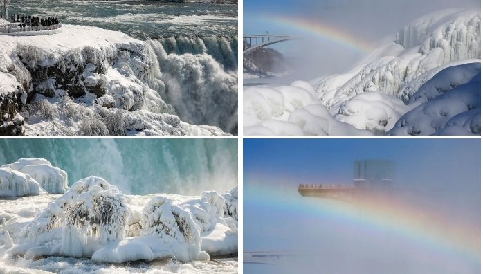 Niagara Falls freezes amid brutal winter storm