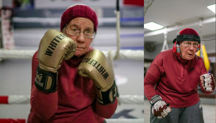 75 year old boxer fights for her health