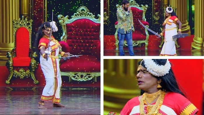 Thankachan Vithura as Kadathanattu Makkam in Flowers Star Magic