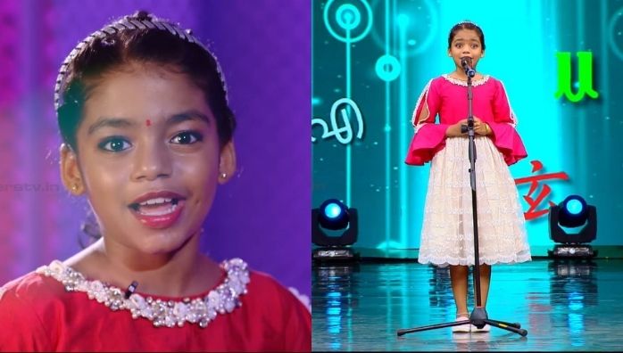 Little girl Athmika amazes with words in Flowers Midumidukki