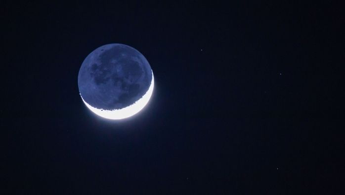 Earthshine visible earthlight reflected from the Moon