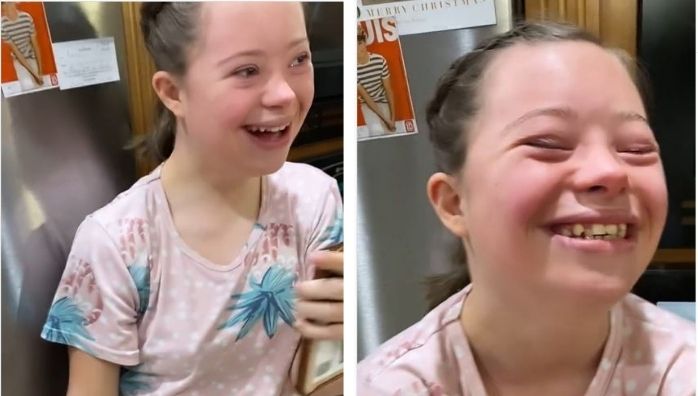 Down Syndrome girl' happy tears viral video