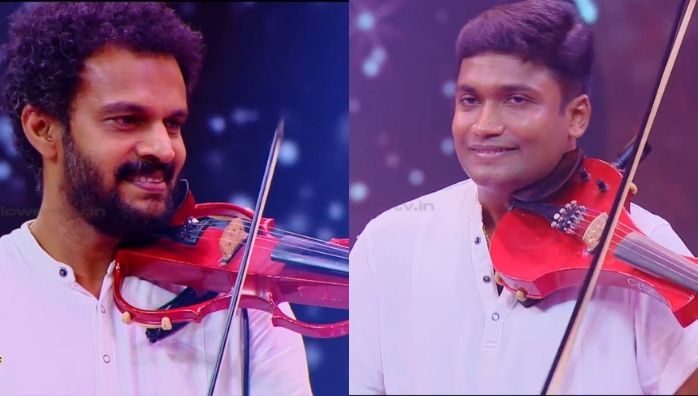 Kaattukuyilu song violin version Flowers Top Singer Star Nite