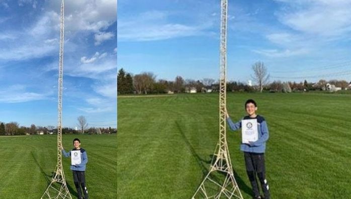 Guinness World Record for 6 m long popsicle stick tower