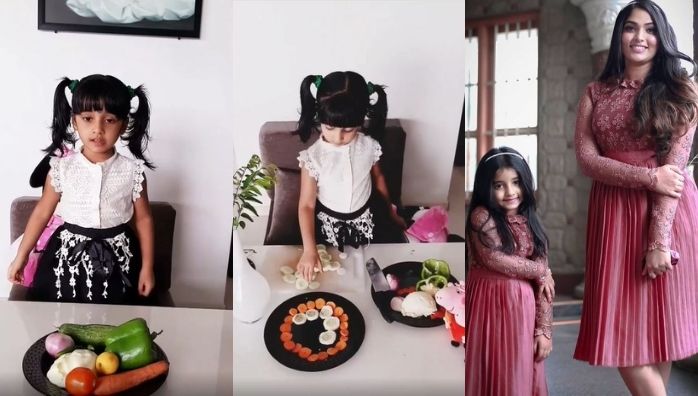Actress Muktha share kanmani salad making video