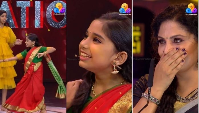 Sreenandha imitating Asha Sarath in Top Singer