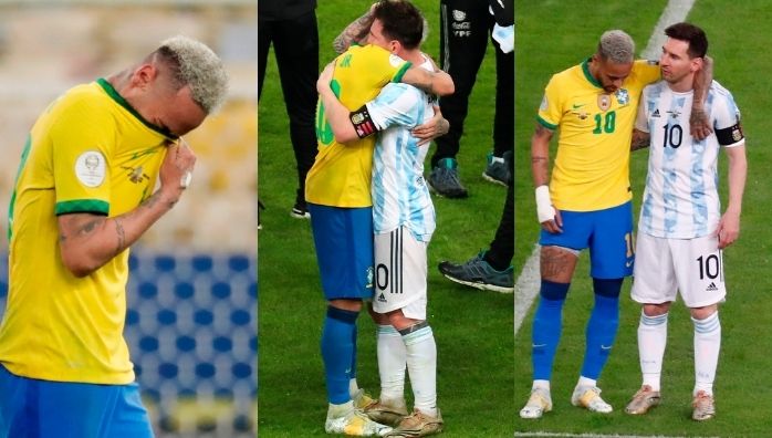 Messi and Neymar beautiful moment in Copa America