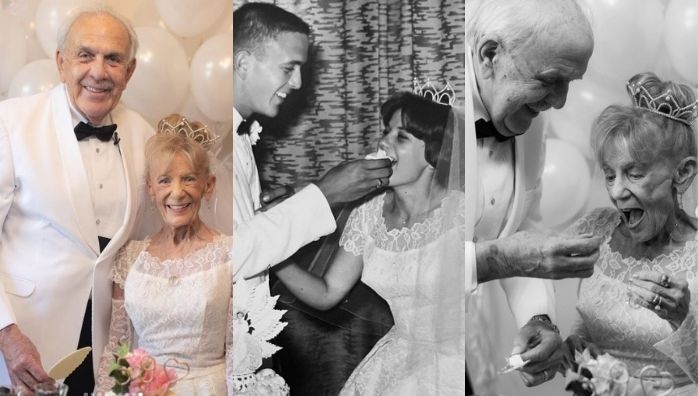 On their 59th anniversary, California couple recreates wedding photoshoot