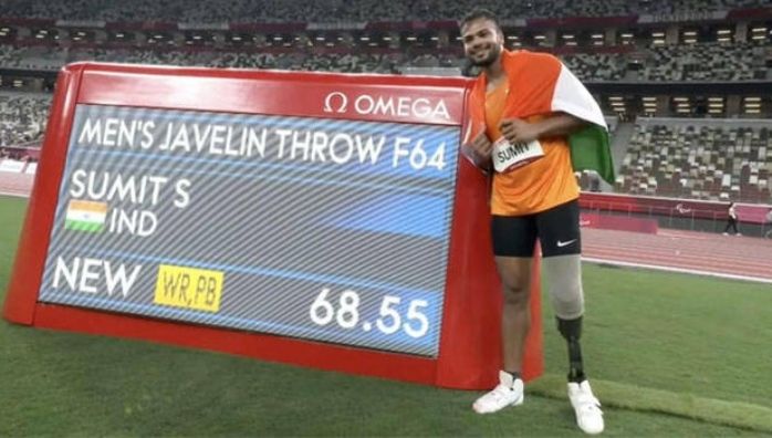 Sumit Antil wins gold, creates world record in javelin throw