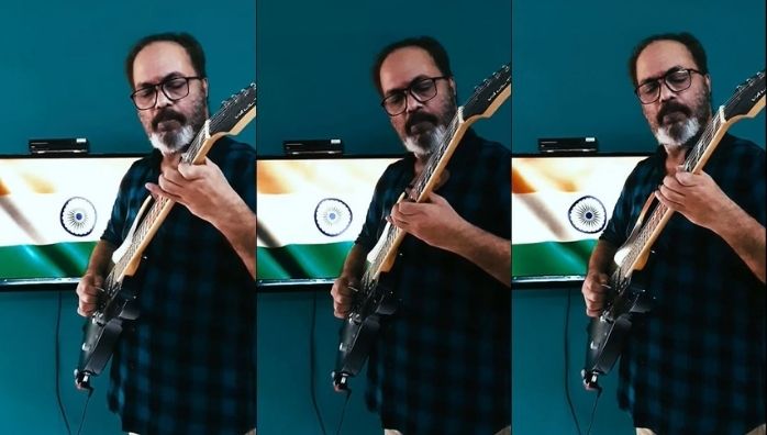 Shammi Thilakan Playing Guitar