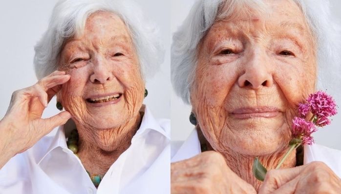 99-Year-Old Grandmother Becomes Model for Makeup Brand