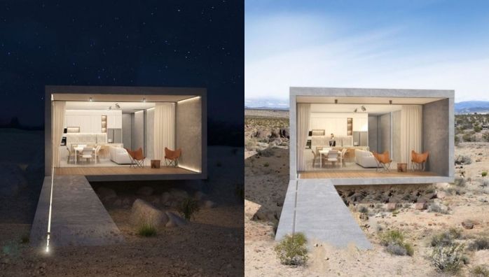 House in the middle of desert