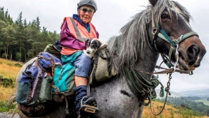 80-Year-Old Jane Dotchin Who Treks 1,000 Km Every Year With Her Horse And Dog
