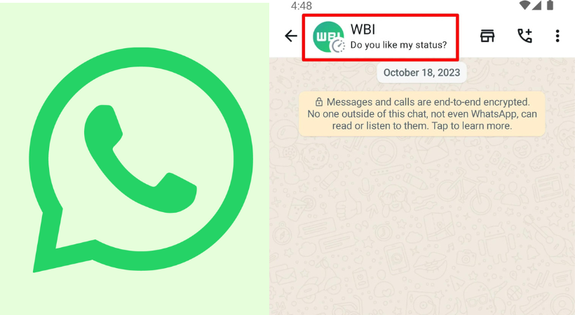 WhatsApp might soon start showing status in chat window