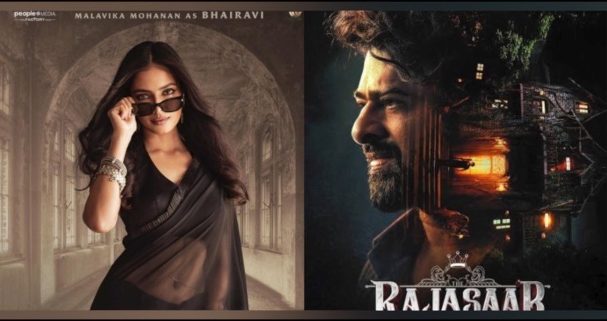 Malavika Mohanan acting as Bhairavi in Rajasaab movie