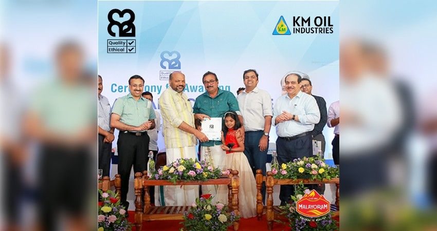 Minister P. Rajeeve praised Malayoram coconut oil as part of the launch of the 'Nanma'